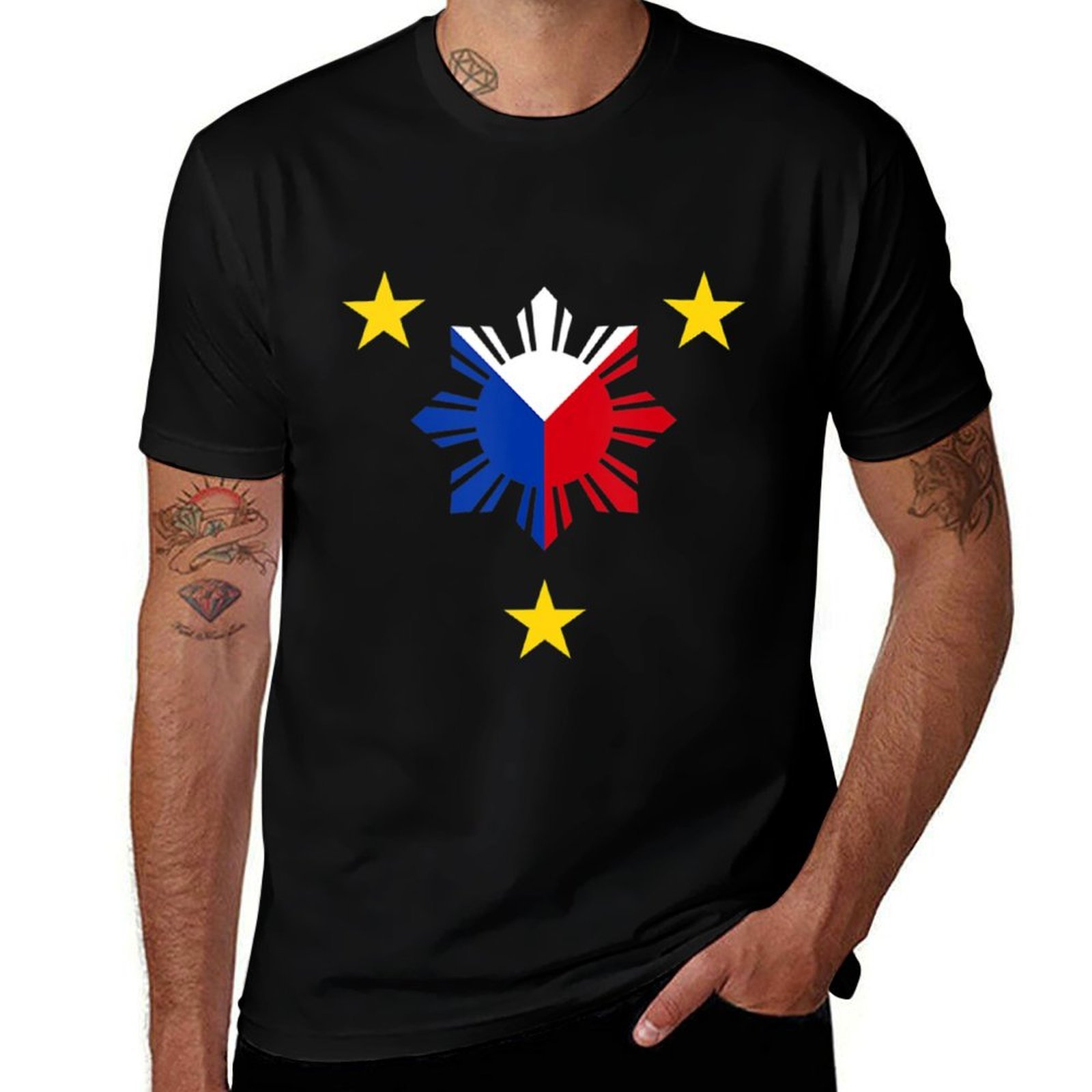 Street Fashion Philippines - Футболка с филиппинским флагом, с изображением