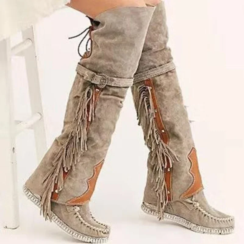 Girl Fashion Street - Модные женские сапоги до колена в