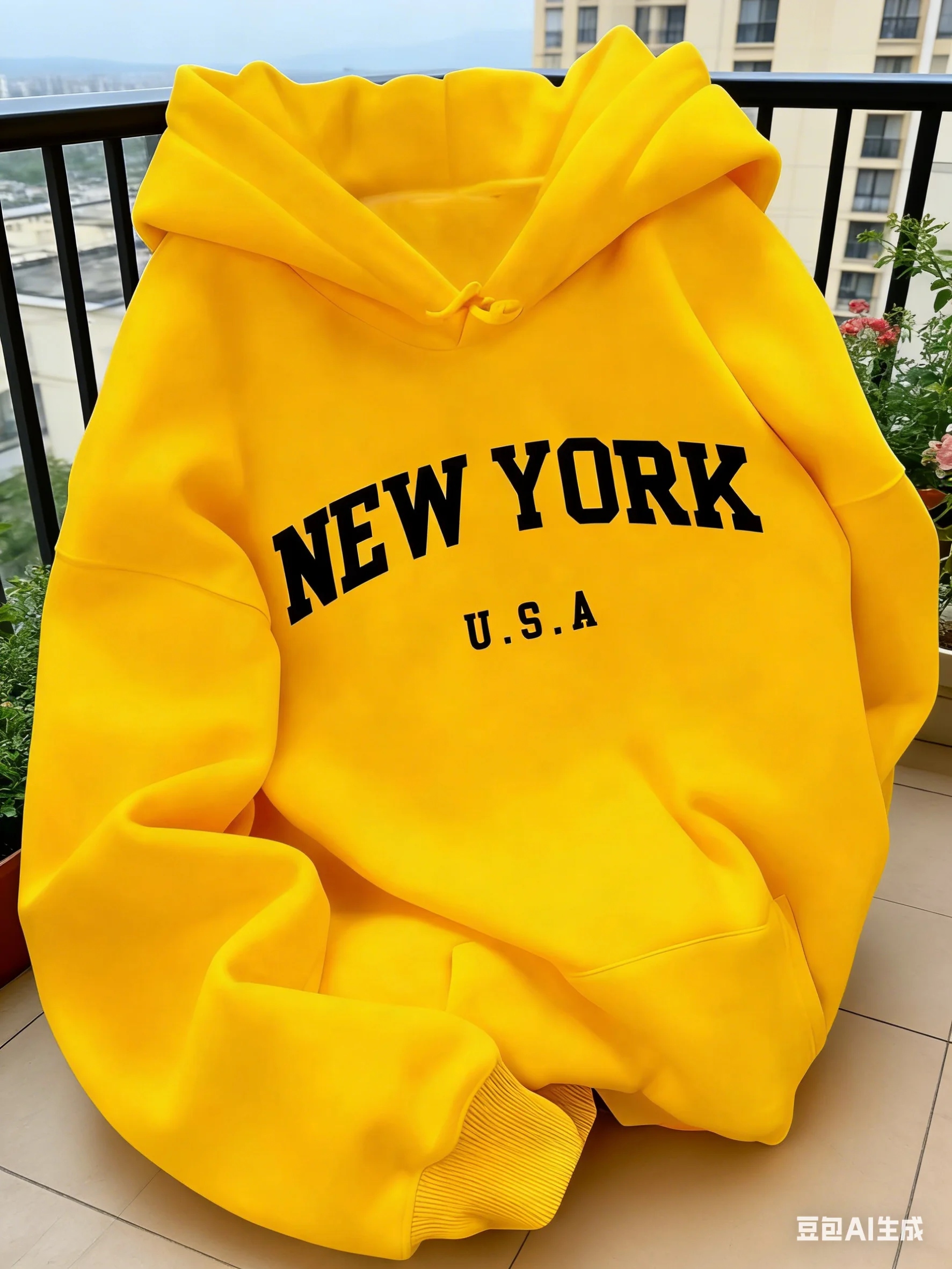 Street Fashion In New York - Женский свитер с капюшоном, повседневный крой,