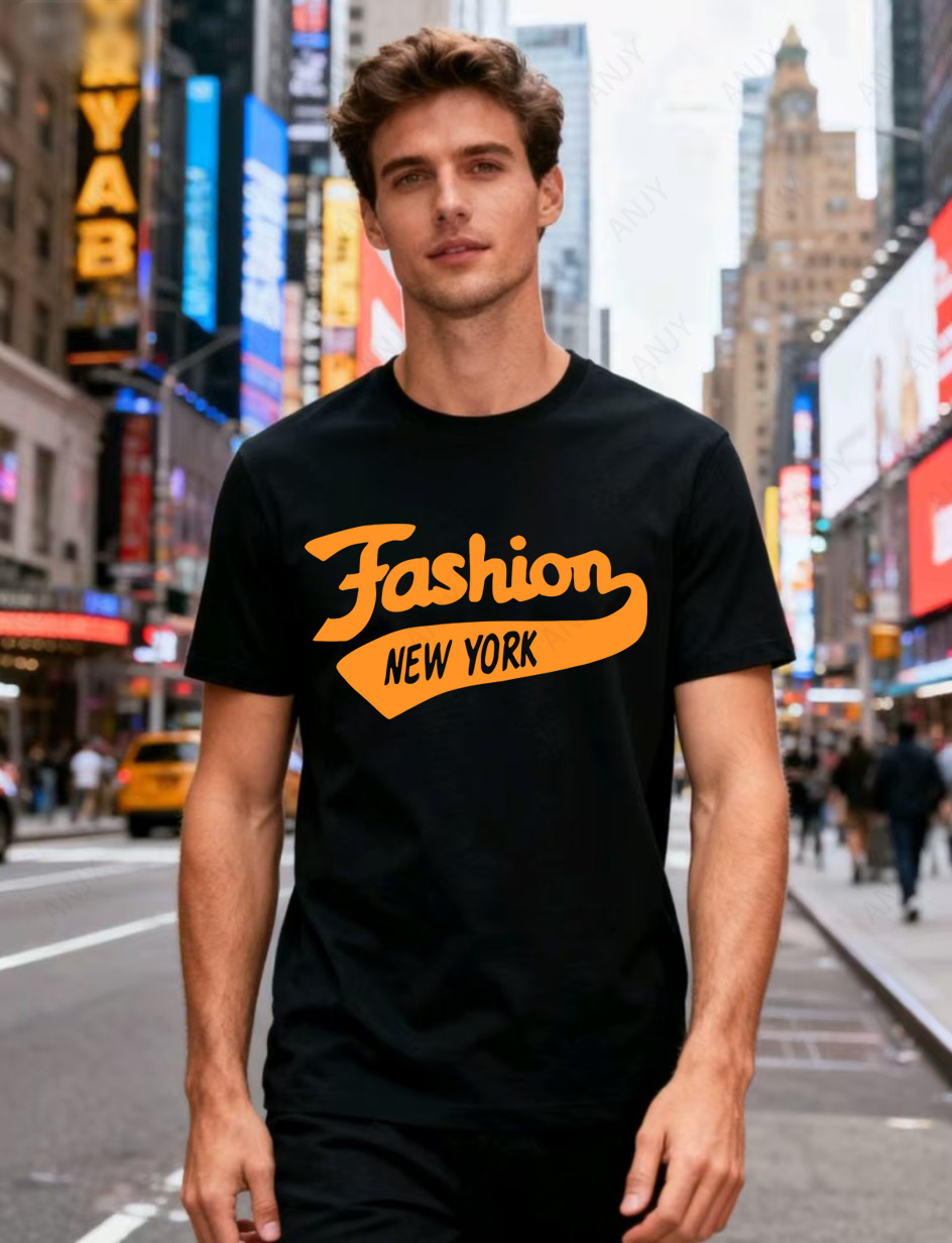 Street Fashion In New York - Футболка с принтом в стиле New