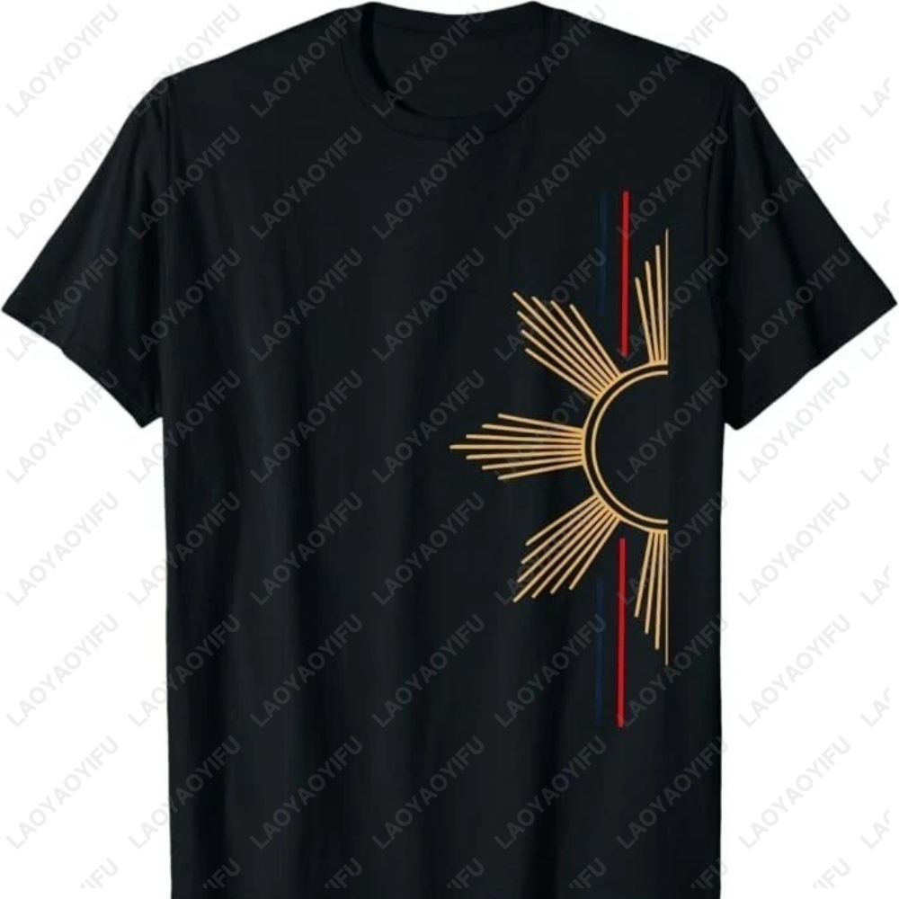 Street Fashion Philippines - Минималистичная филиппинская футболка с изображением солнца,