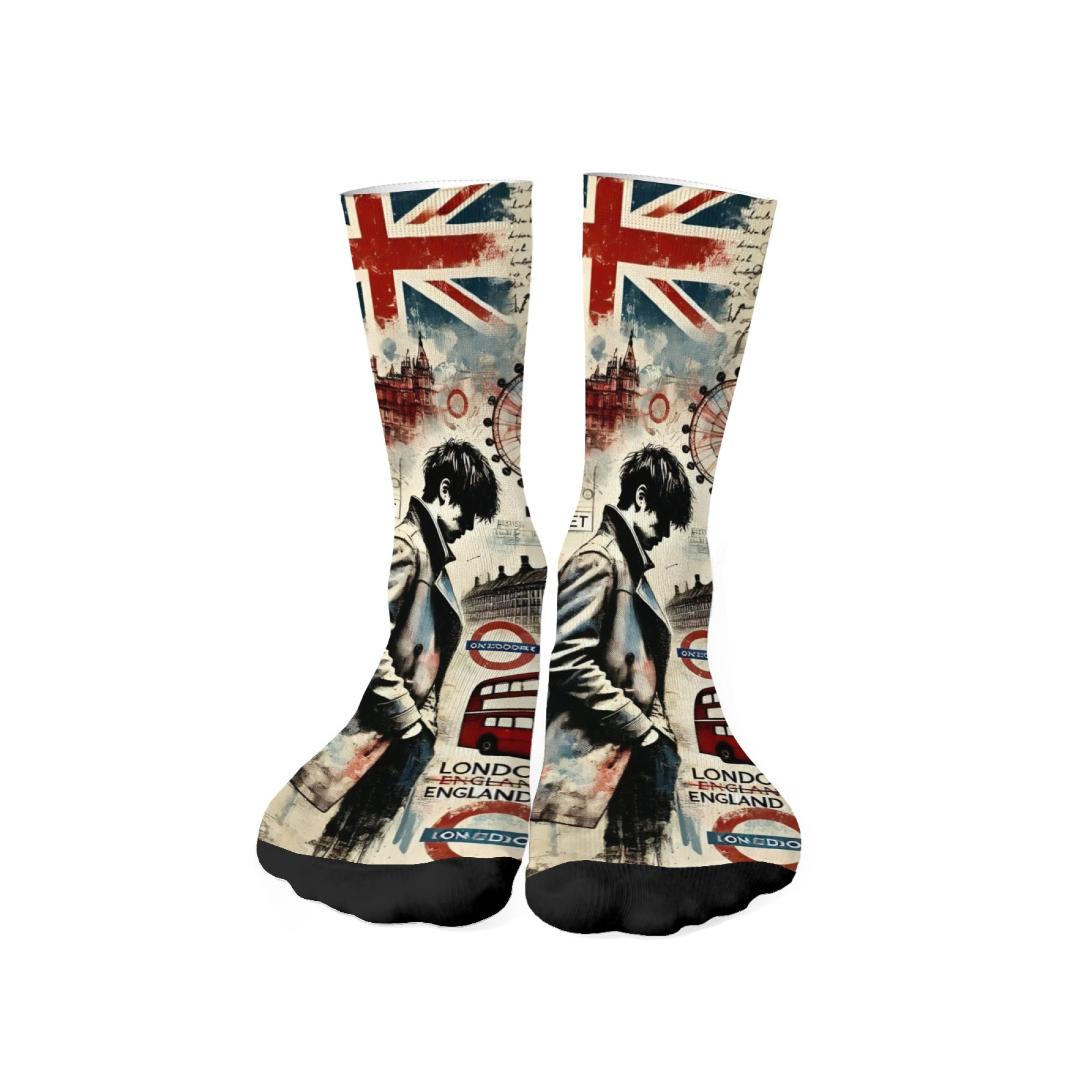 Street Fashion In London - Мужские носки до середины икры с