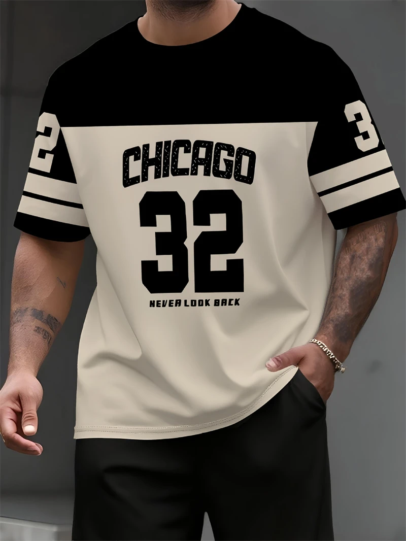 Street Fashion Chicago - Мужская футболка с принтом номера 32