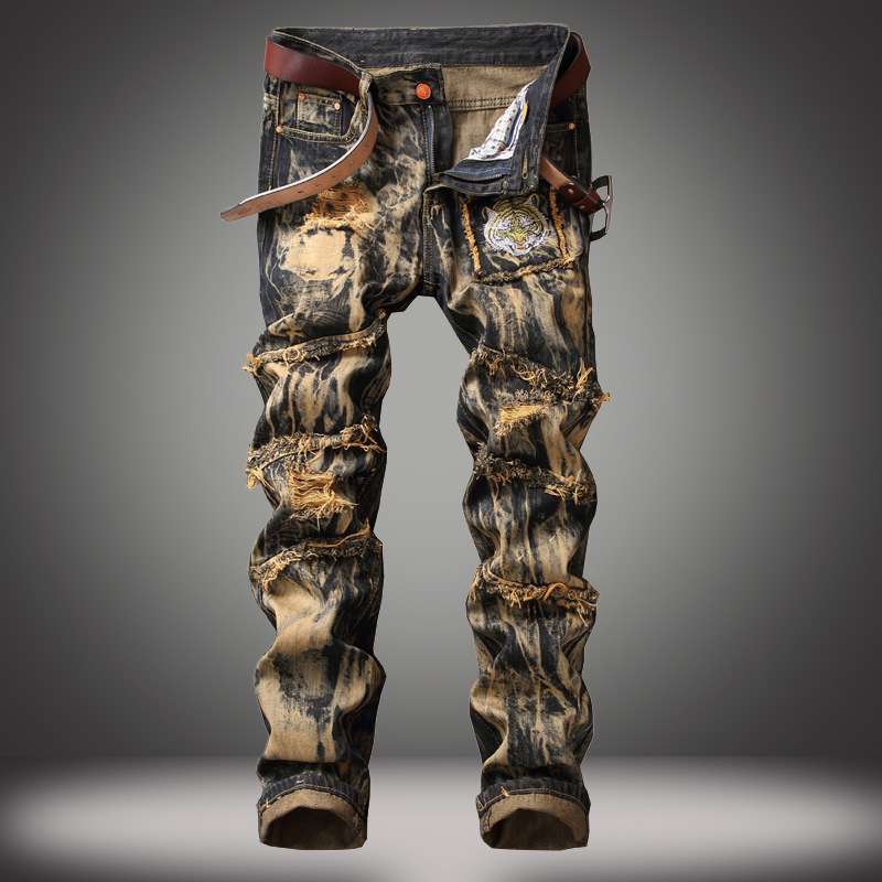 Мужские прямые джинсы в америк – обзор и цена Distressed Jean Rip