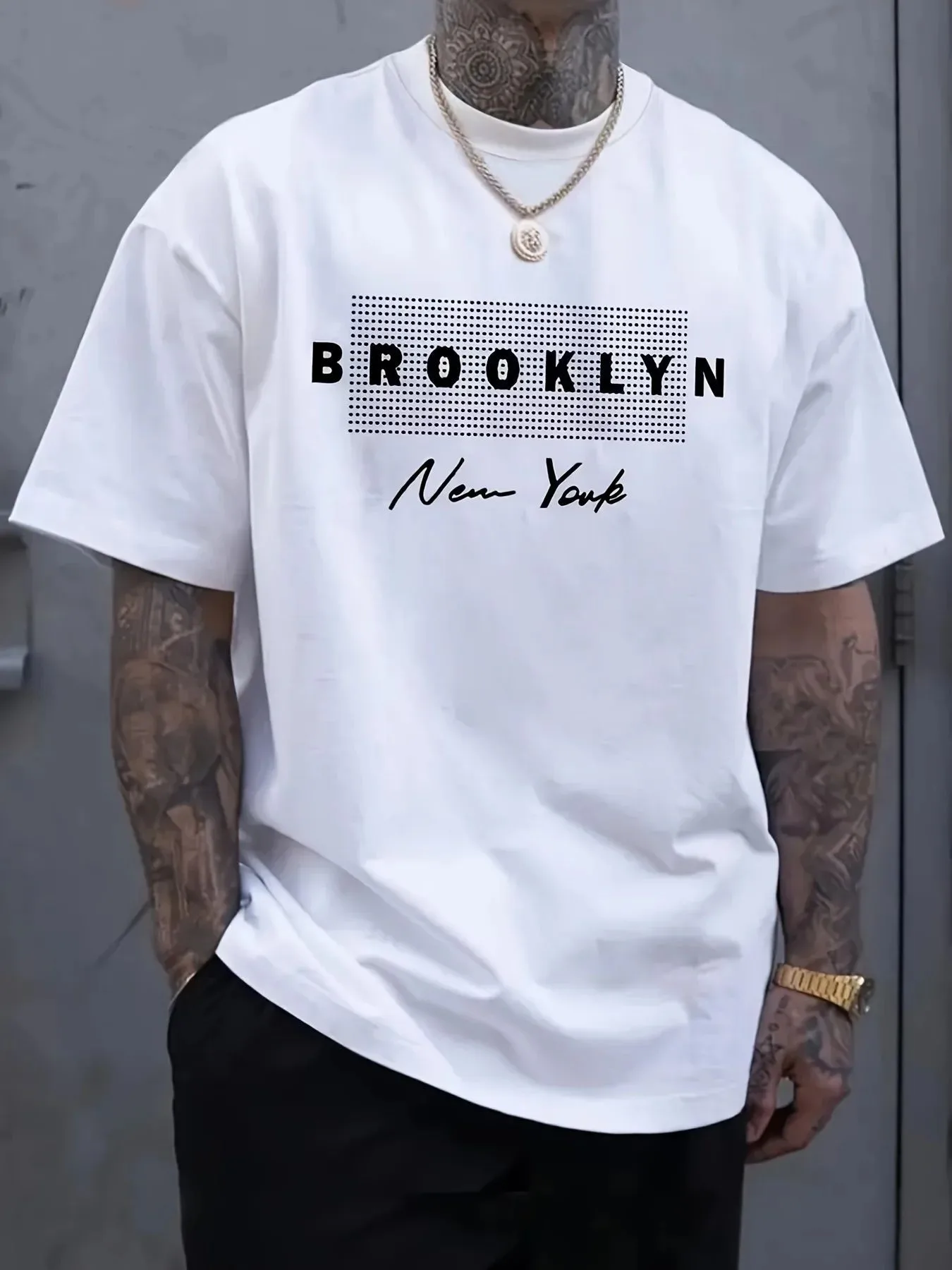 Мужская футболка с принтом «Нь – обзор и цена Street Fashion In New York
